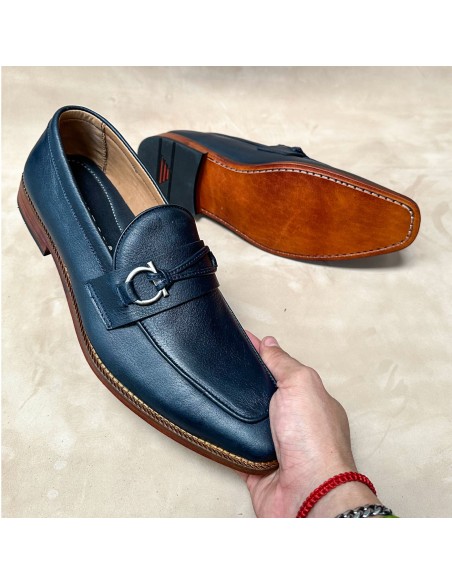 Loafer Azul en Cuero D'ARON